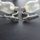 Pair of chrome wall sconces vintage bathroom