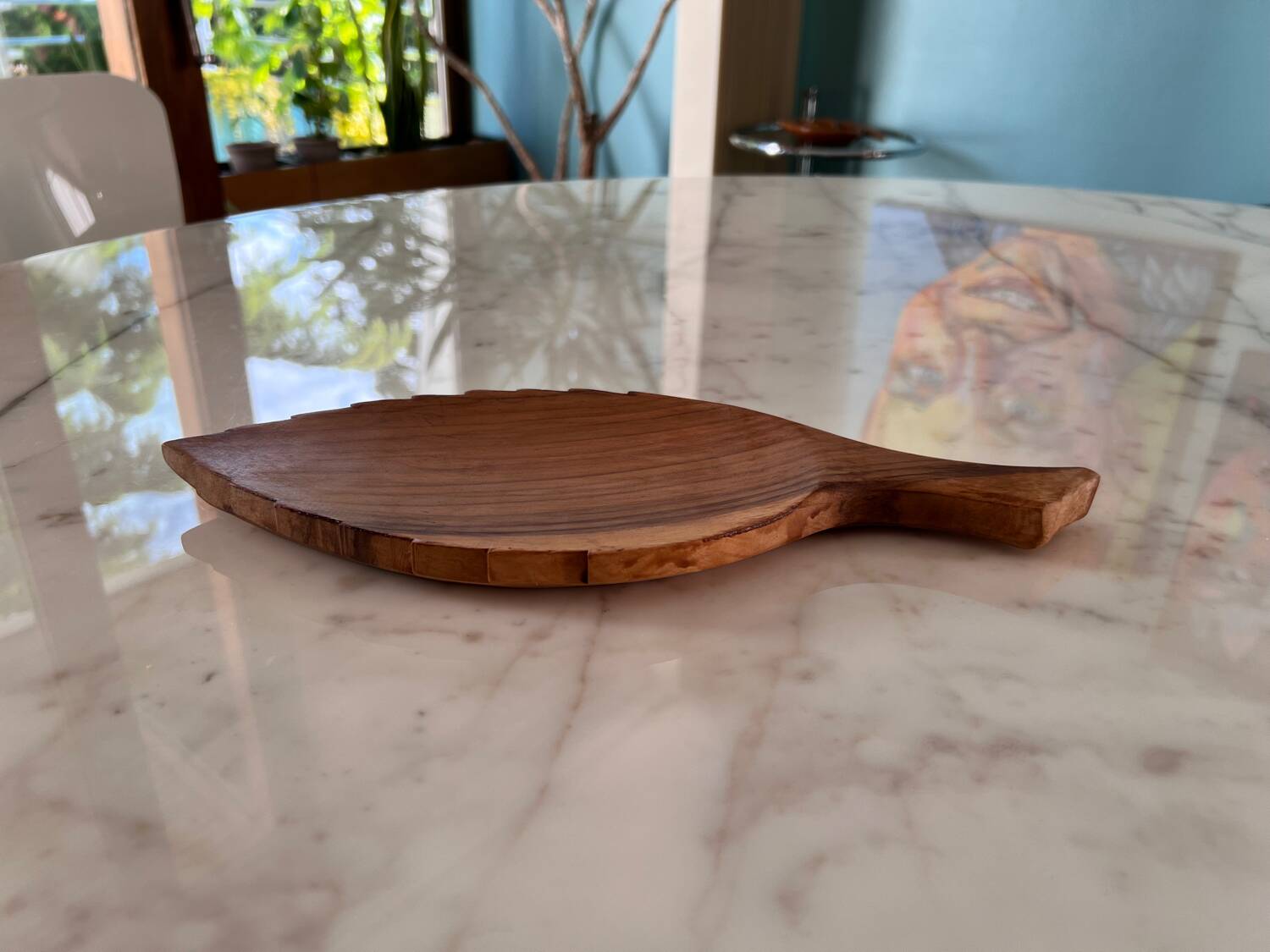 Small vintage exotic wood tray