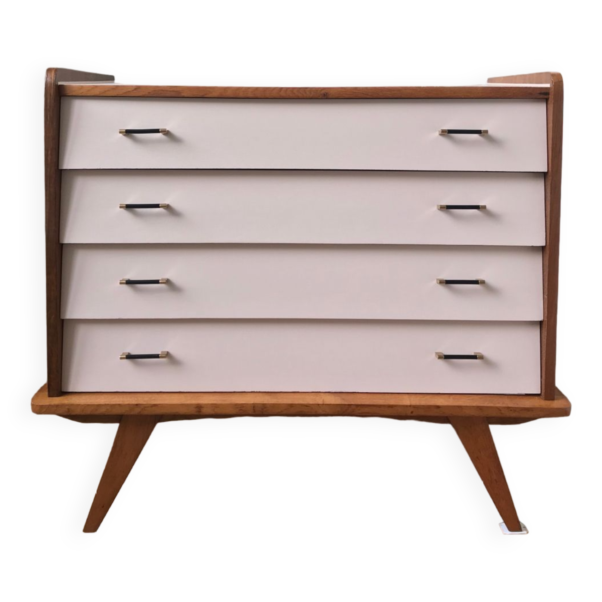 Vintage chest of drawers revisited in Setting Plaster from Farrow & Ball