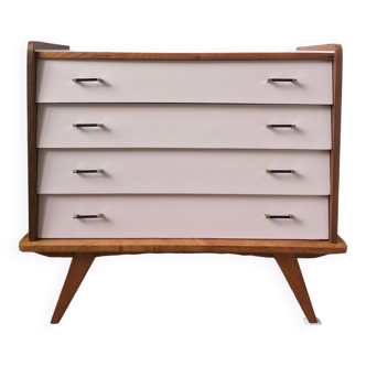 Vintage chest of drawers revisited in Setting Plaster from Farrow & Ball
