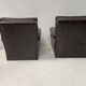 Pair of vintage brown leather armchairs from the 1970s.