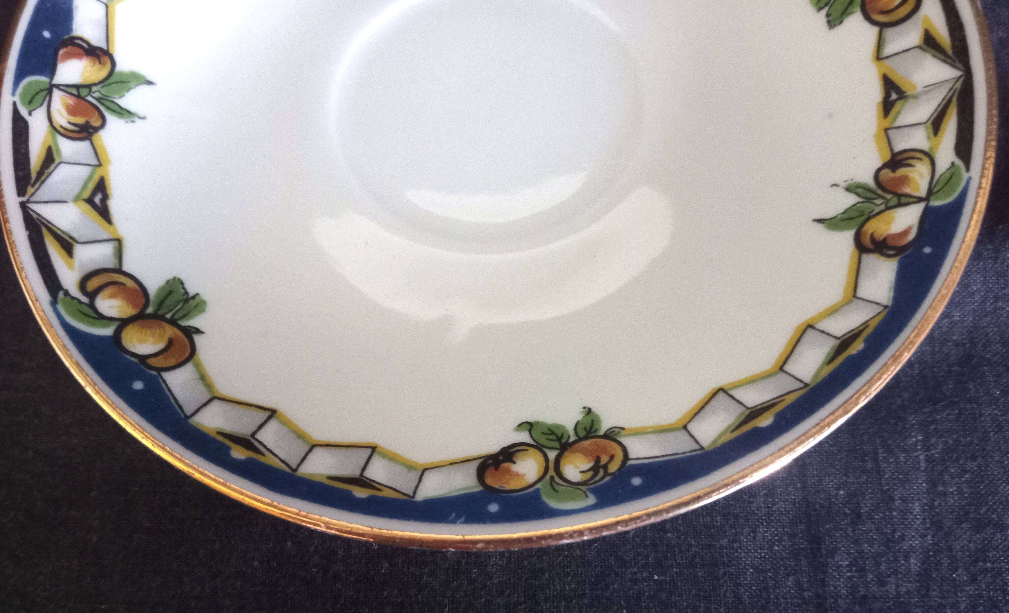 Limoges, Jean Boyer - Art Deco service for 7 people. 1920-1934