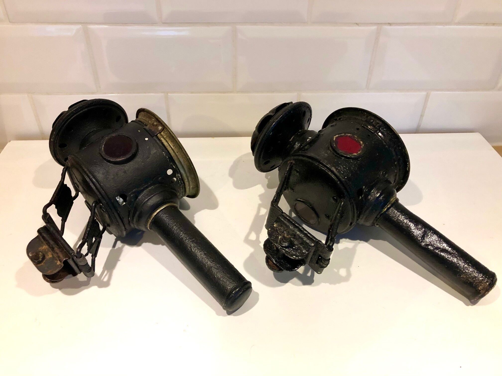 Pair of 19th century cab lanterns - LUXOR