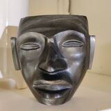 Sculpture - man's face in obsidian
