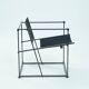 Radboud van Beekum black postmodern cube chair fm62, The Netherlands, 1981