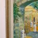 Original Swedish mid-century oil painting on panel "City" – Vintage and frame