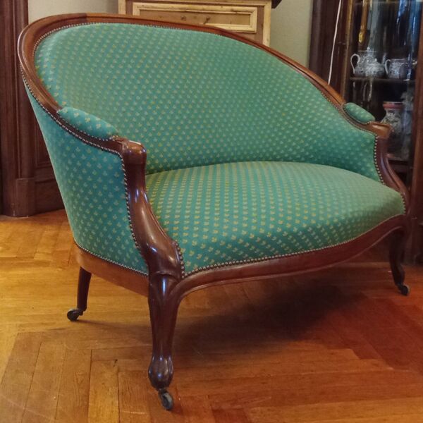 Ancienne banquette et ses deux chaises ancien salon  style Louis XV