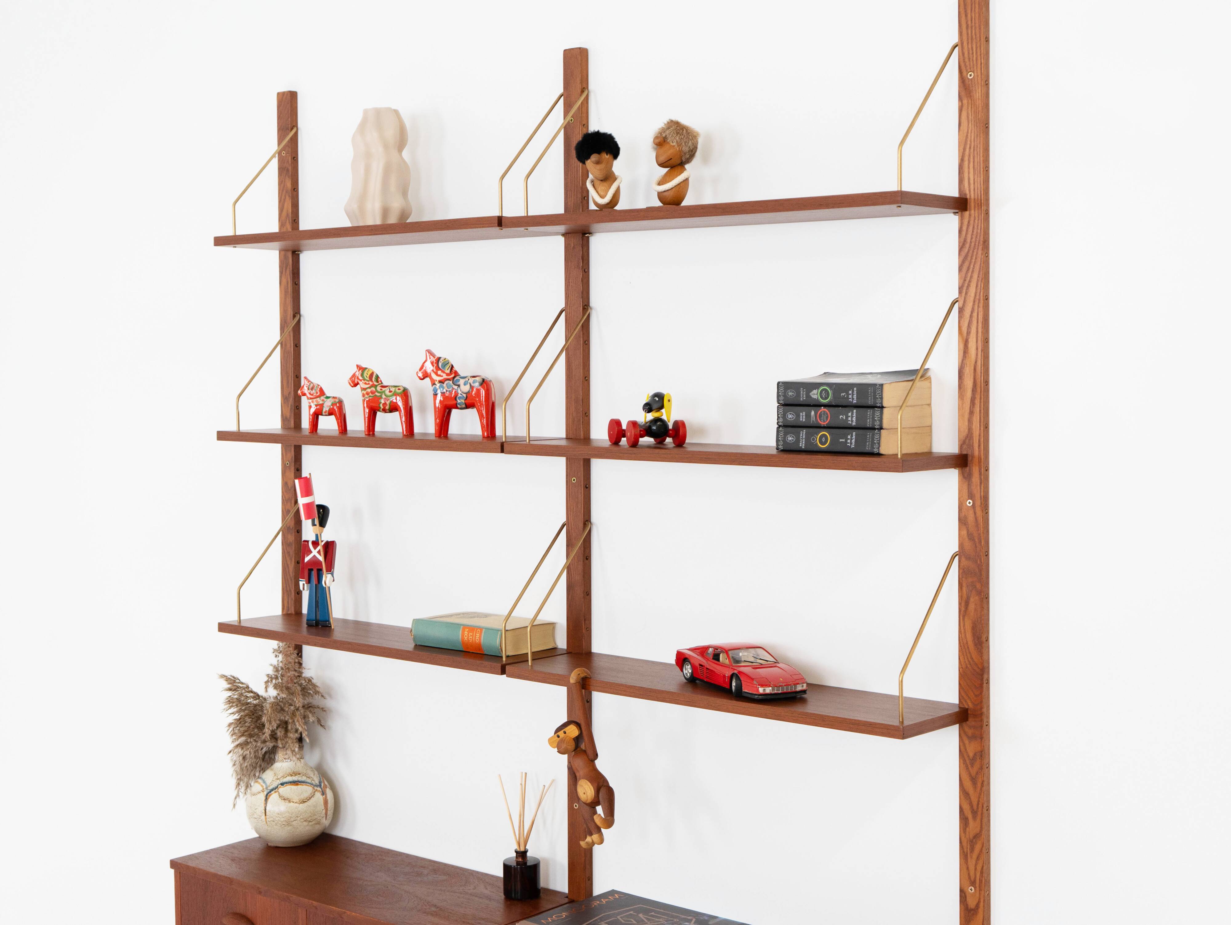 Teak modular shelving unit, Danish design, 1960s, made in Denmark
