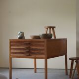 Mid Century Large Danish Drawing Cabinet, Made in Pine and Beech, 1960s