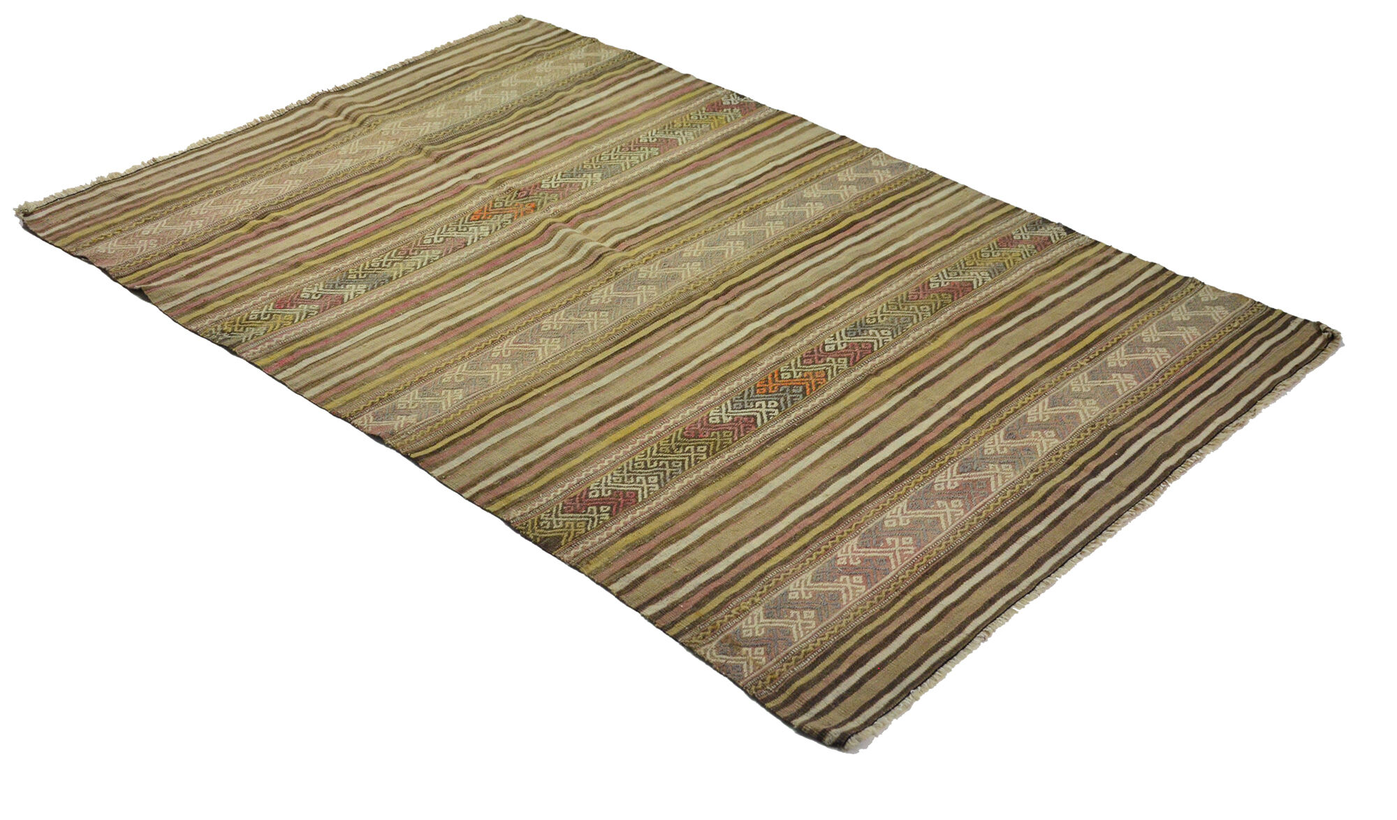 Anatolian handmade kilim rug 226 cm x 149 cm