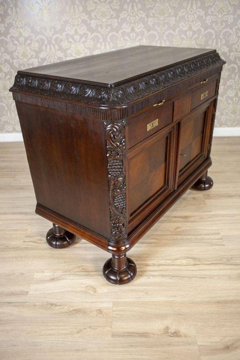 Early-20th Century Oak Commode in Brown with Drawers, 1930s