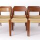 Large Set of 8 Niels Otto Møller Teak Dining Chairs – Model 75 (1950s)