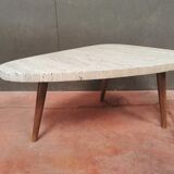 Travertine coffee table