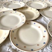 Assiettes plates  anciennes  à pois Sarreguemines
