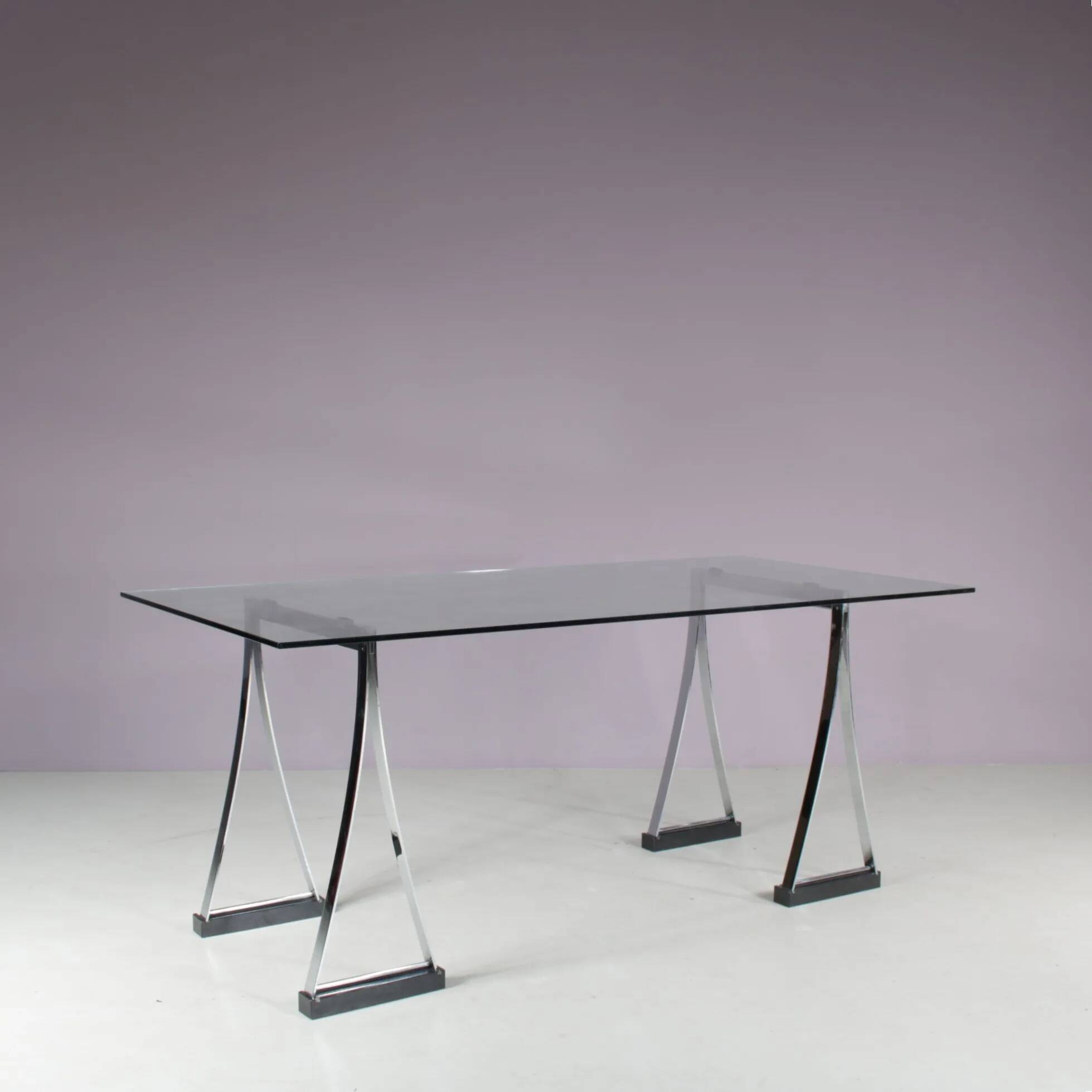 1970s “T07” Trestle dining table by Peter Ghyczy, Netherlands