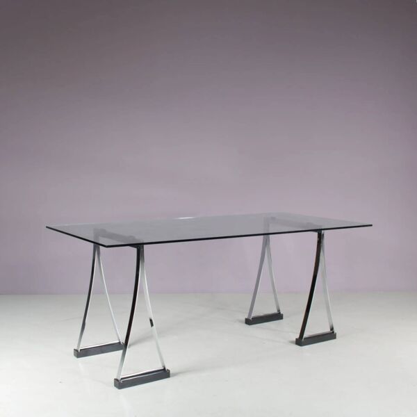 Table à manger sur tréteaux ''T07'' des années 1970 par Peter Ghyczy, Pays-Bas