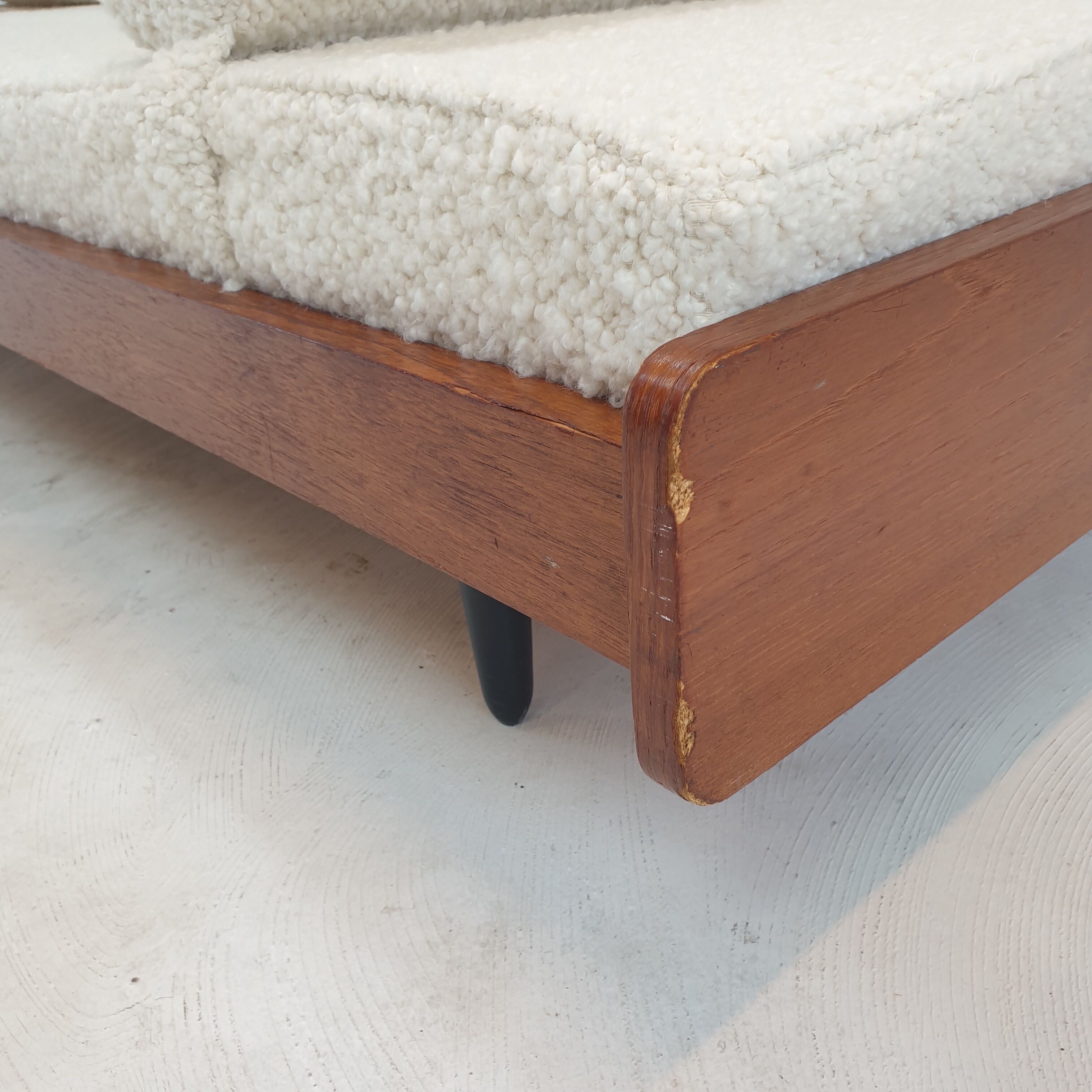 Teak Daybed with Cushions and Bolster, 1960s