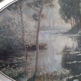 Oil on Panel "Water Lilies" by Emile Gauffriaud (1877-1957)