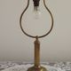 Traditional Style Vintage French Brass Table Lamp Round Footed Base