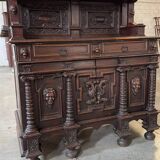 L XIII style oak sideboard