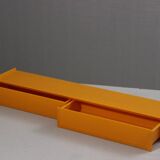 Wall shelf tablet with drawers, plastic Grosfillex 1970s Space Age