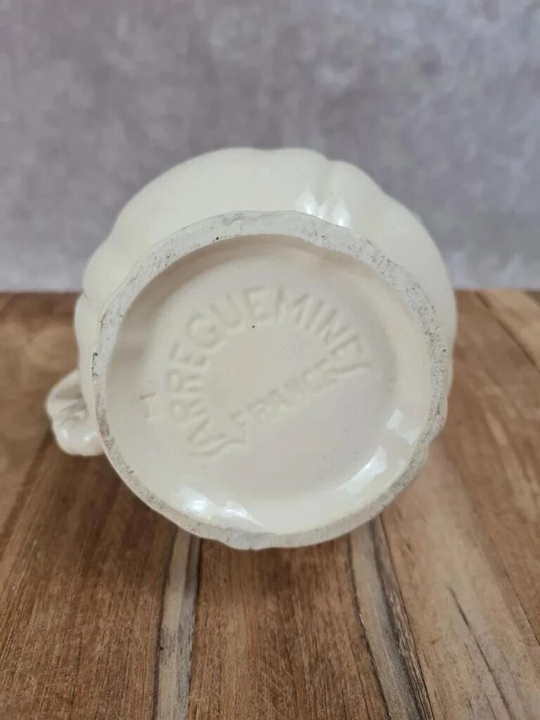 Antique milk jug Sarreguemines – Cream earthenware