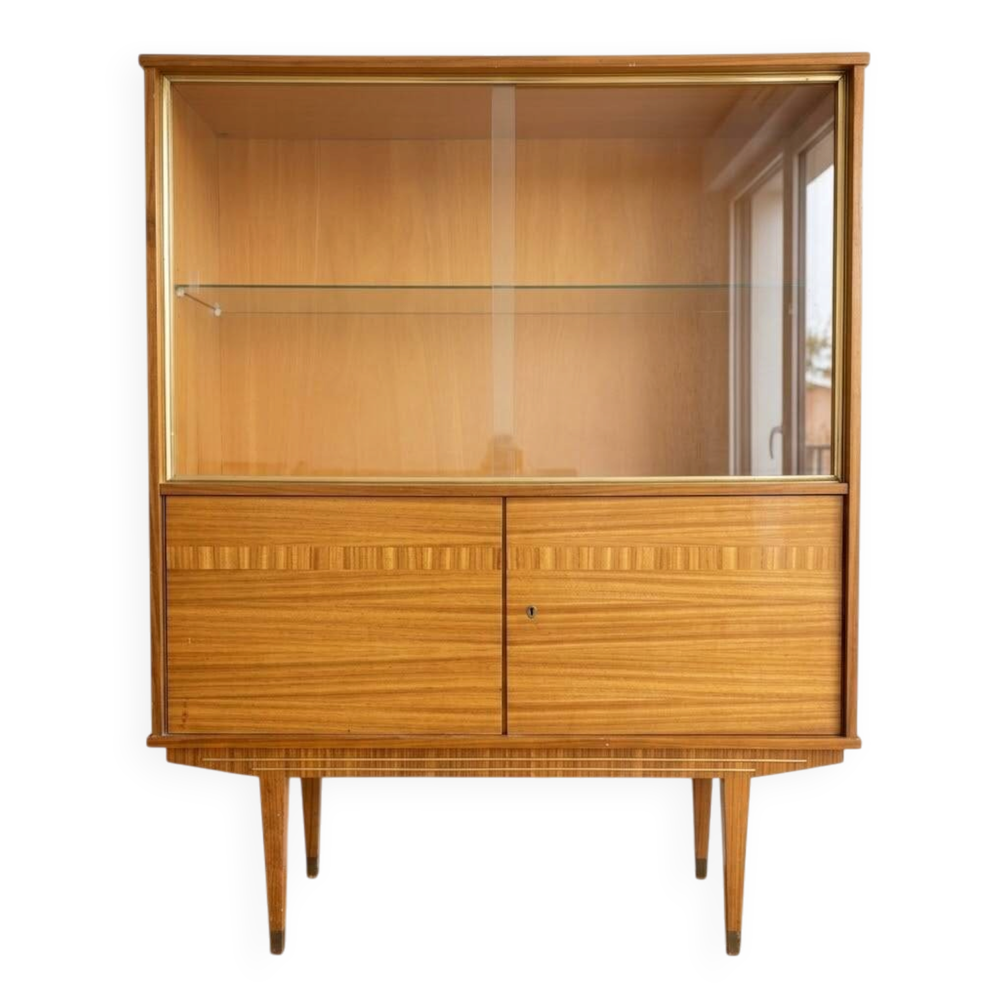 1960s wooden display cabinet