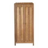 Art Deco style cabinet in raw wood, renovated
