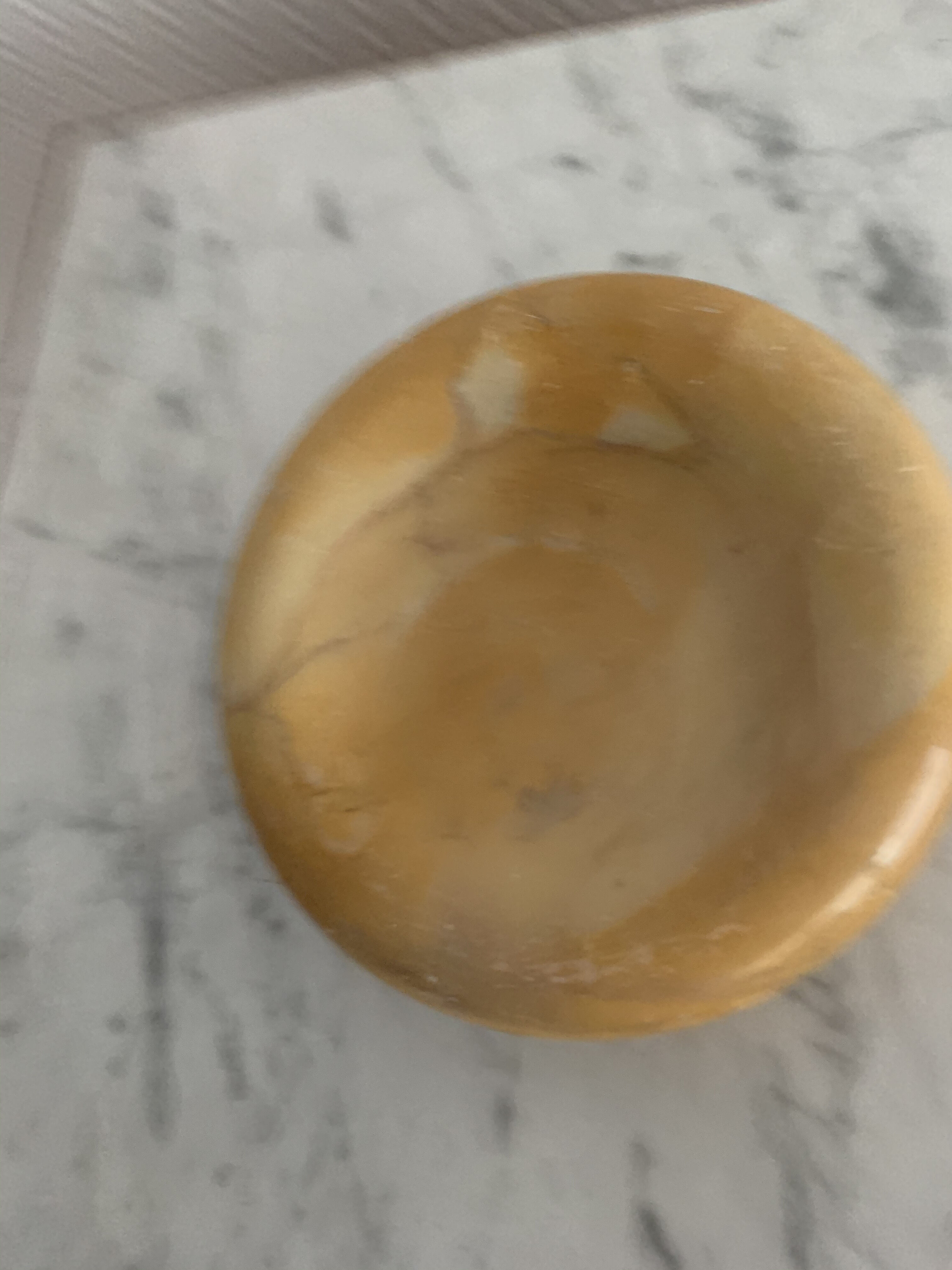 Vintage orange-orange marble ashtray