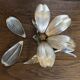 Vintage silver metal flower ashtray