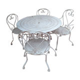 Wrought iron table and chairs