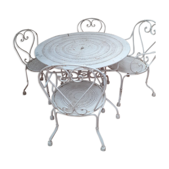 Wrought iron table and chairs
