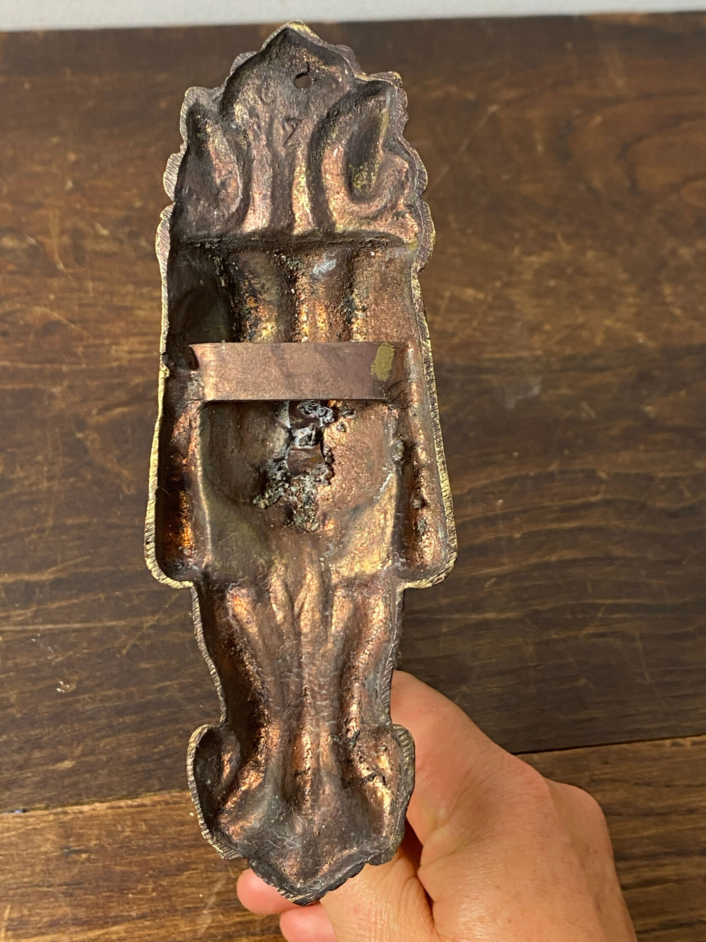 Bronze coat hook, 19th century