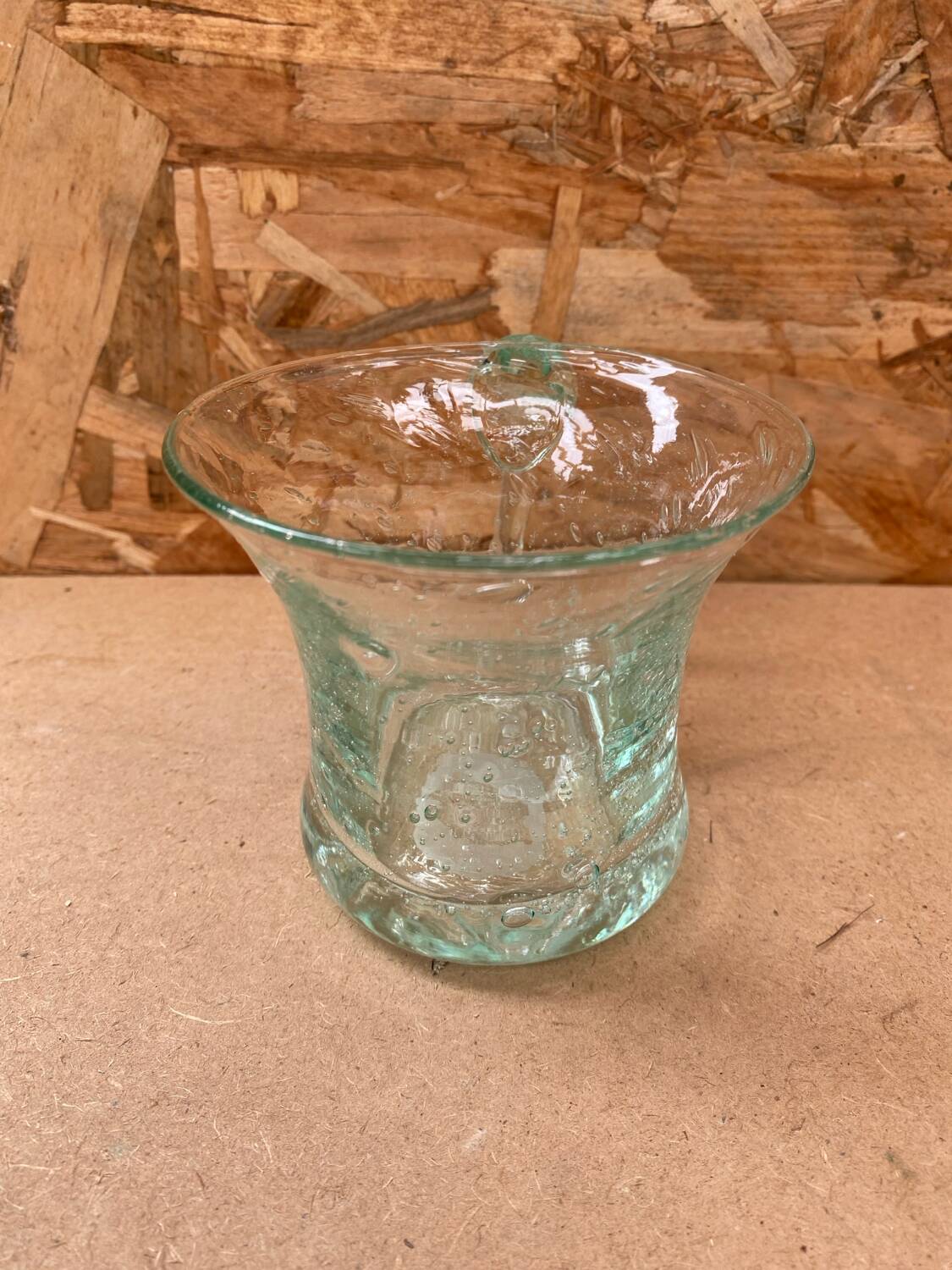 Series 5 old punch sangria glasses médicis vintage bubble blown glass