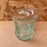 Series 5 old punch sangria glasses médicis vintage bubble blown glass