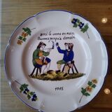 Set of 4 speaking plates in Saint Clement porcelain