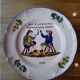 Set of 4 speaking plates in Saint Clement porcelain