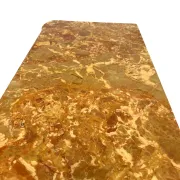 An antique French Louis XVI-style marble-top side cabinet