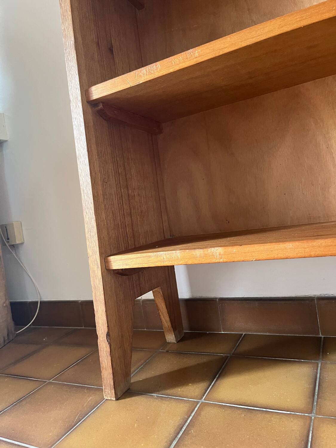 Shelf, solid wood bookcase, 1960s