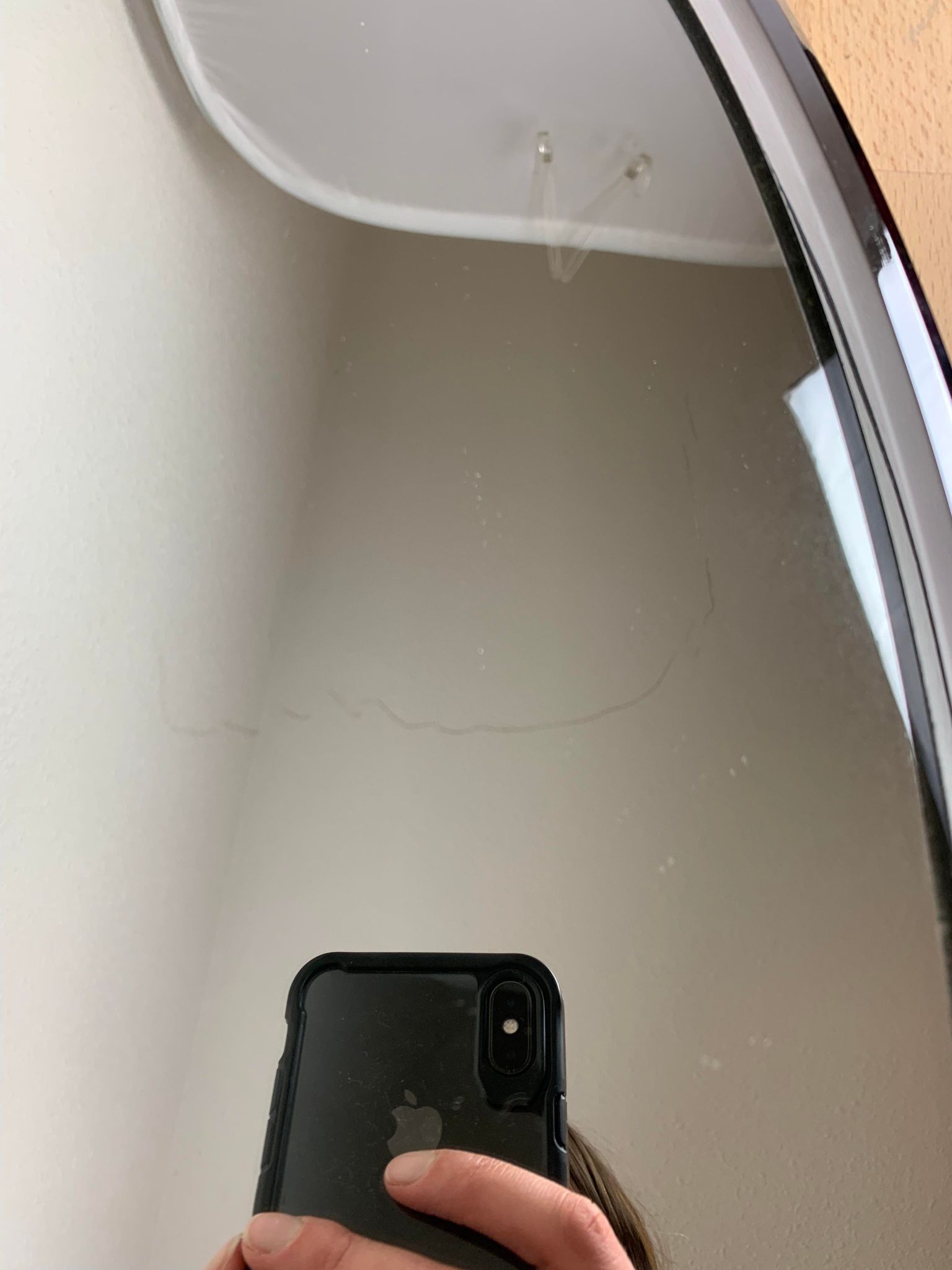 Oval mirror 51 x 81 cm chrome 1970