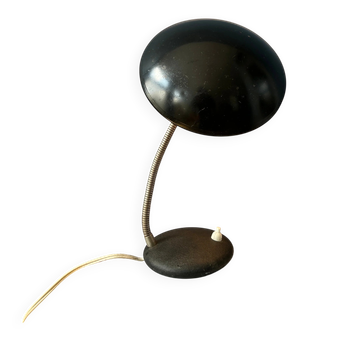 Petite lampe de bureau noire en métal style Bauhaus