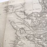 Old map Ile d'Oléron Charente Maritime