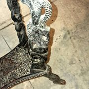 Ethnic carved wooden worker's furniture