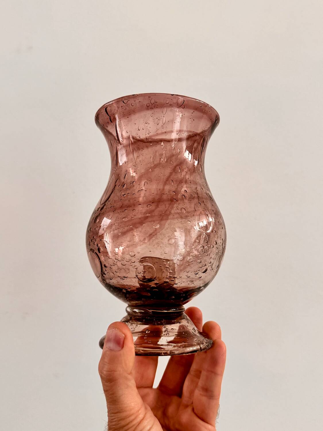 Biot glass tealight candle holder