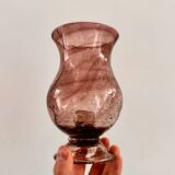 Biot glass tealight candle holder