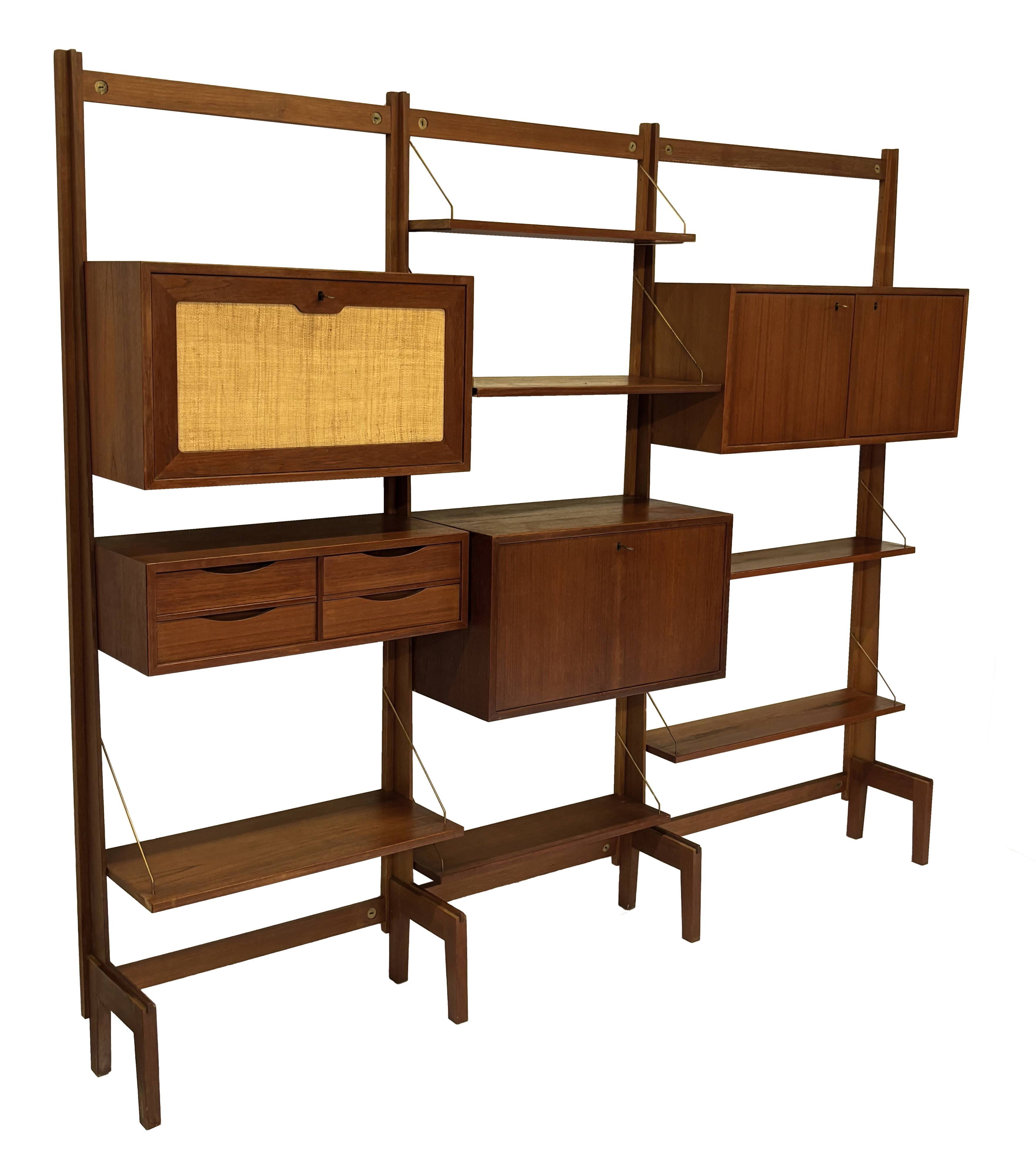 Système mural autoportant vintage Torbjorn Afdal Design scandinave des années 60
