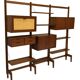 Système mural autoportant vintage Torbjorn Afdal Design scandinave des années 60