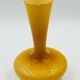 Vintage ochre opaline vase with a fluted neck