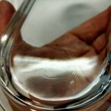 Vintage moulded glass butter