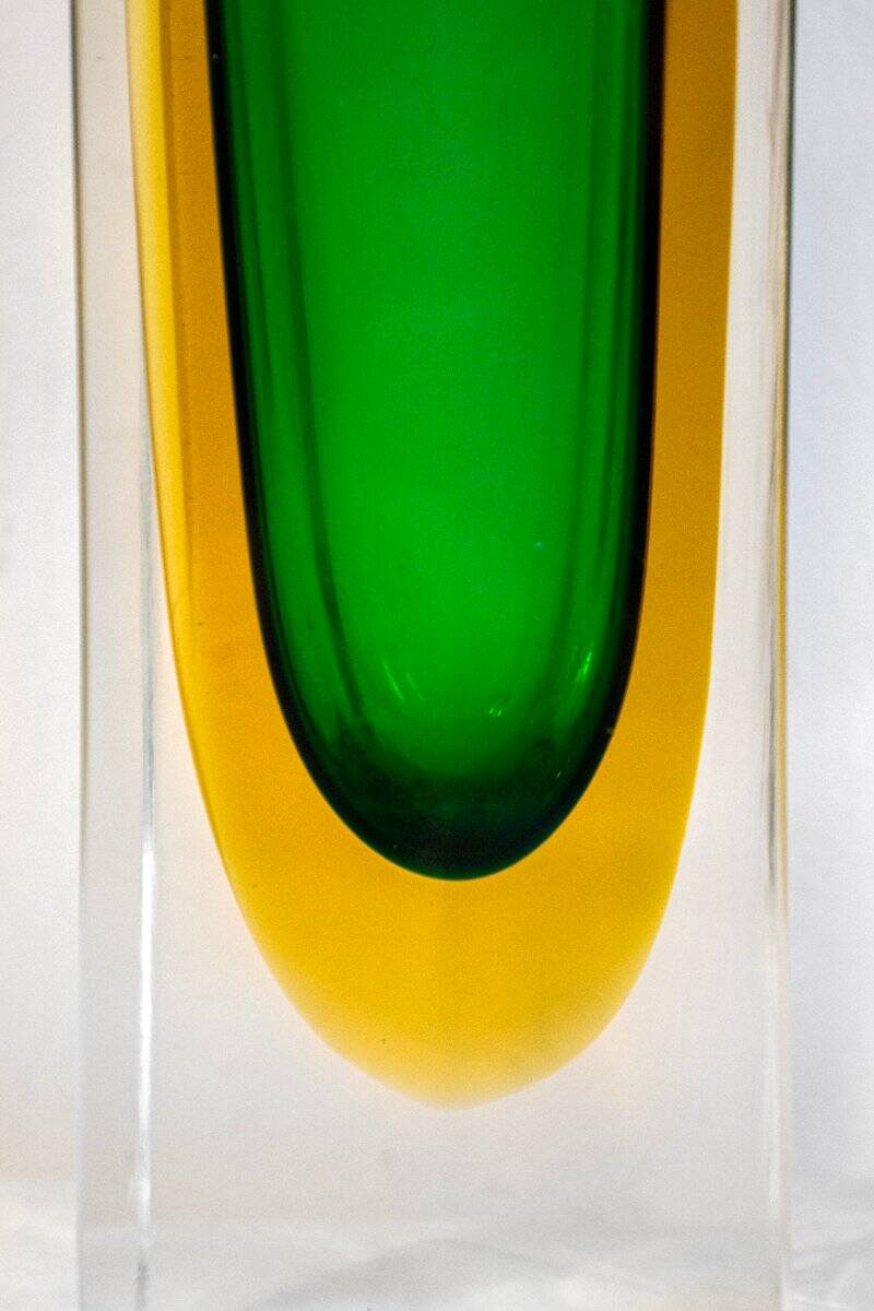 Sommerso vases in Murano glass by Flavio Poli, 1970s, set of 2